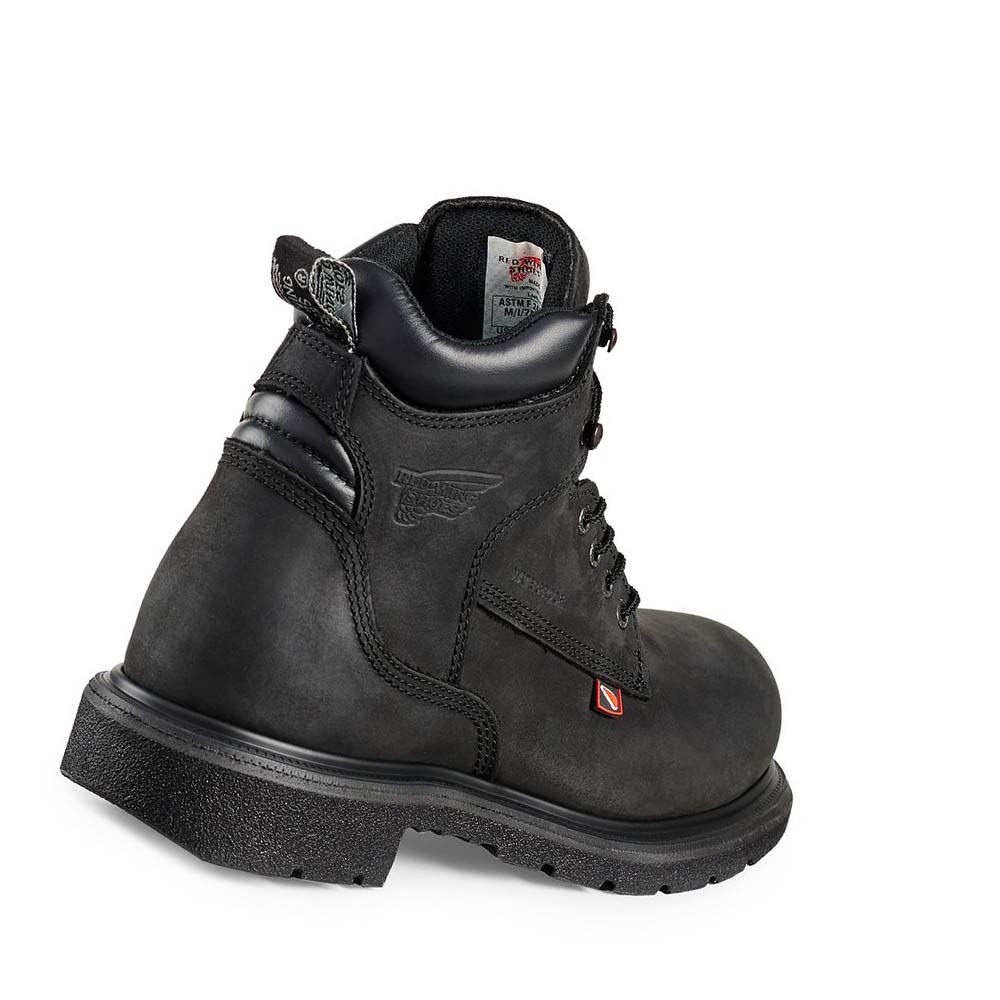 Red Wing DynaForce® 6-inch Safety Toe Men's Waterproof Boots Black | ZA 376QMA